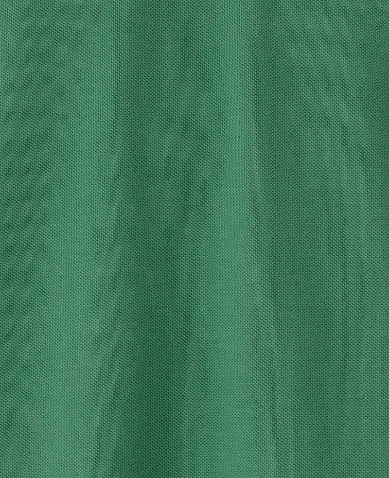 Green Cotton Pique Short Sleeve Polo Shirt