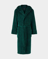 Green Hooded Fleece Dressing Gown