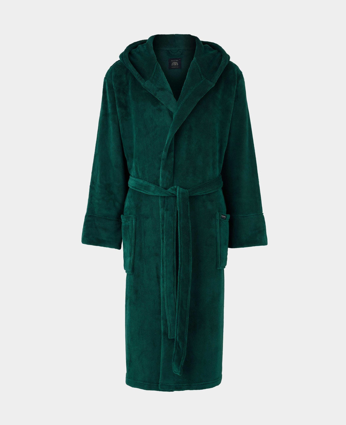 Green Hooded Fleece Dressing Gown
