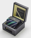 Green Silk Striped Tie in Gift Box