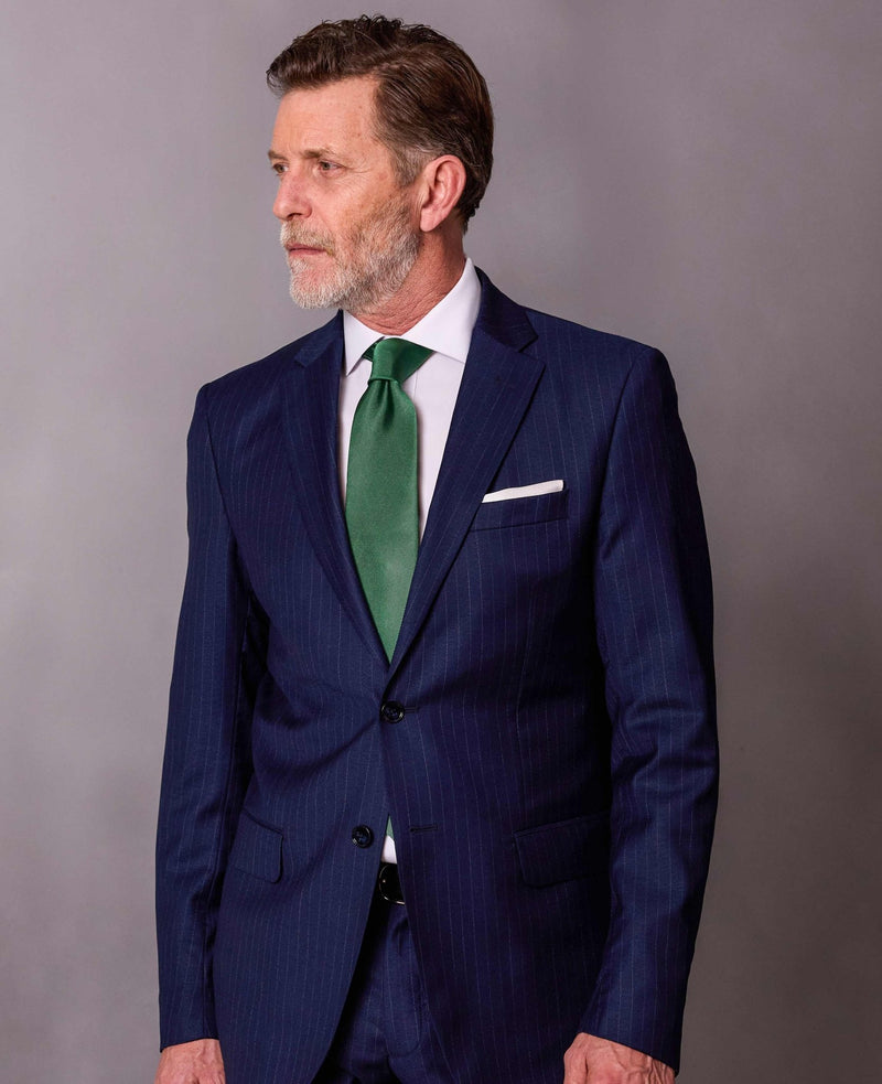 Men's Green Silk Tie model shot