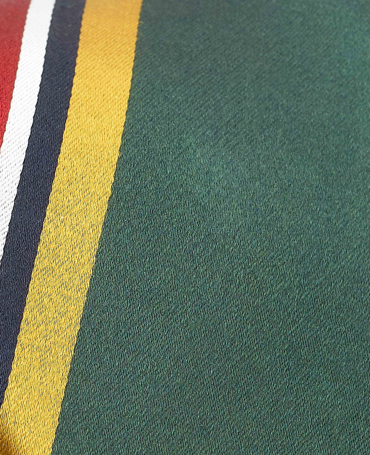 Men's Green Variegated Stripe Silk Tie fabric detail