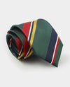 Green Variegated Stripe Silk Tie