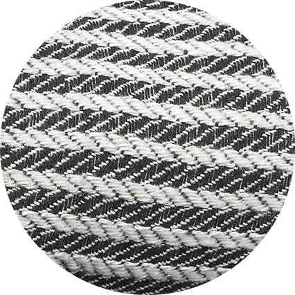 Grey Black Herringbone Moccasin Slippers