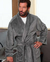 Grey Fleece Dressing Gown