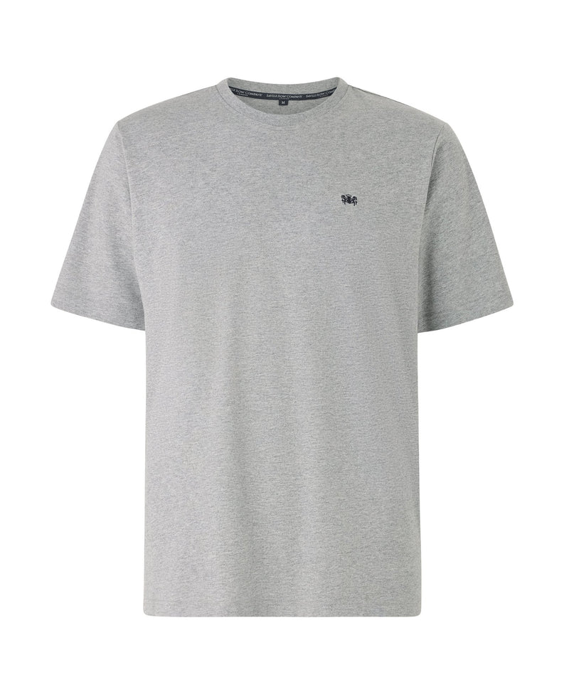 grey marl cotton jersey crew neck t shirt mts101gym