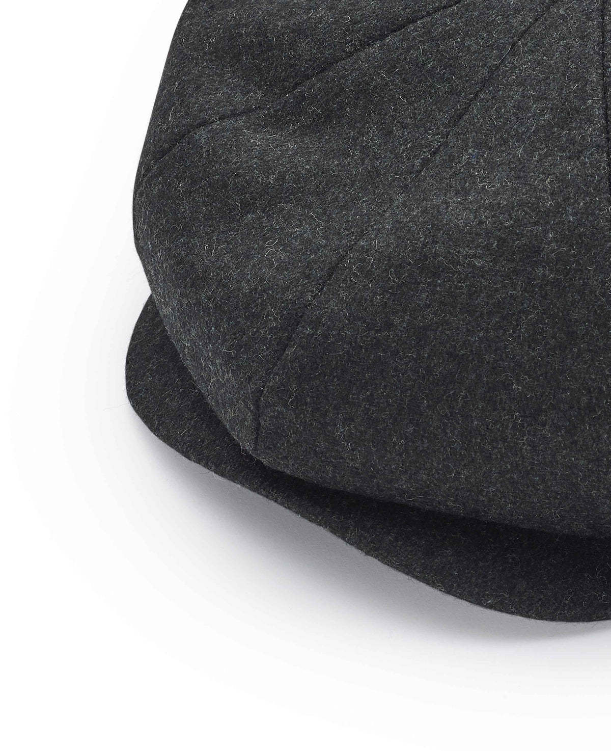 Grey Melton Wool Baker Boy Cap