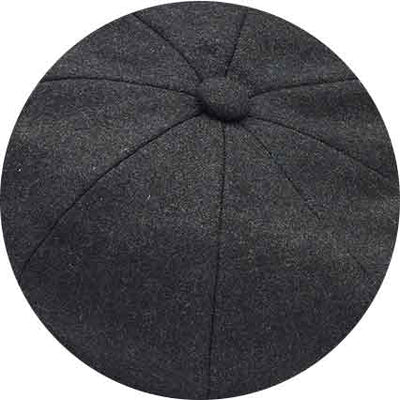grey melton wool baker boy cap mht001gry fabric swatch