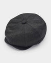 Grey Melton Wool Baker Boy Cap
