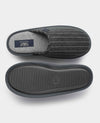 Grey Pinstripe Mule Slippers