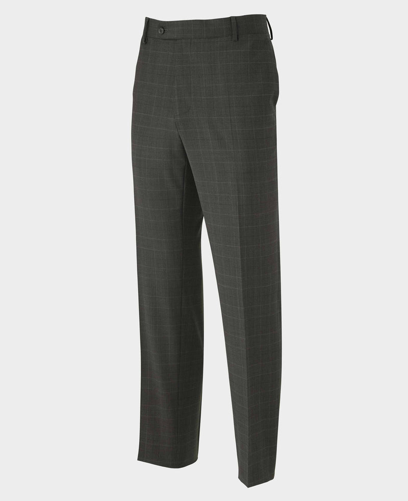 Men's Grey Prince of Wales Check Wool Blend Suit Trousers mannequin
