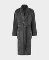 Grey Rope Edge Fleece Dressing Gown