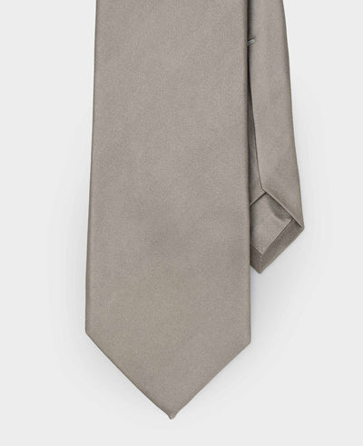 Grey Seven Fold Silk Tie