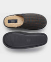 Grey Taupe Check Mule Slippers