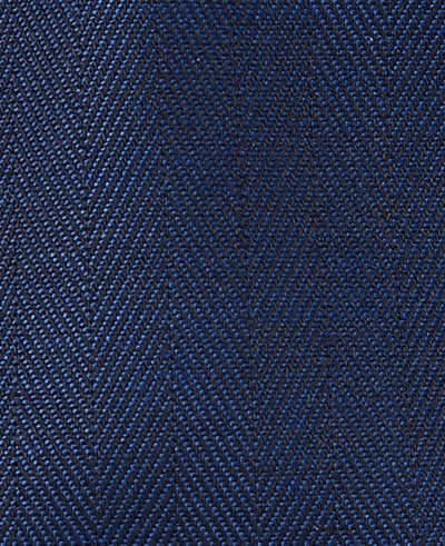 ivor navy herringbone made to measure shirt fabric detail