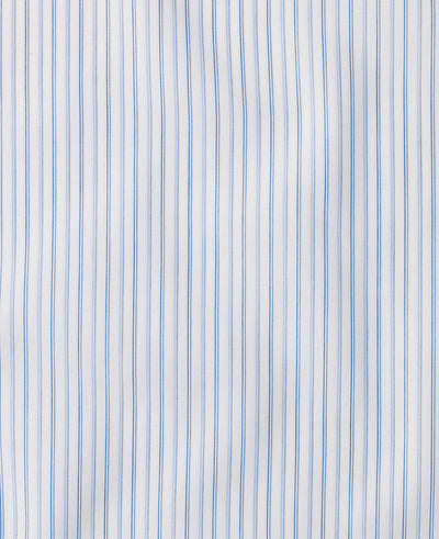 Jeffrey Blue Navy White Fine Stripe Made-To-Measure Shirt