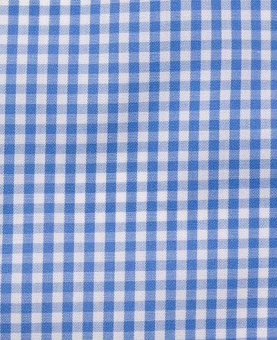 Joseph Blue Gingham Made To Measure Shirt FABRIC DETAIL