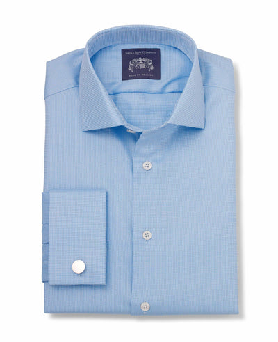 Men's Kirk blue dobby made-to-measure shirt