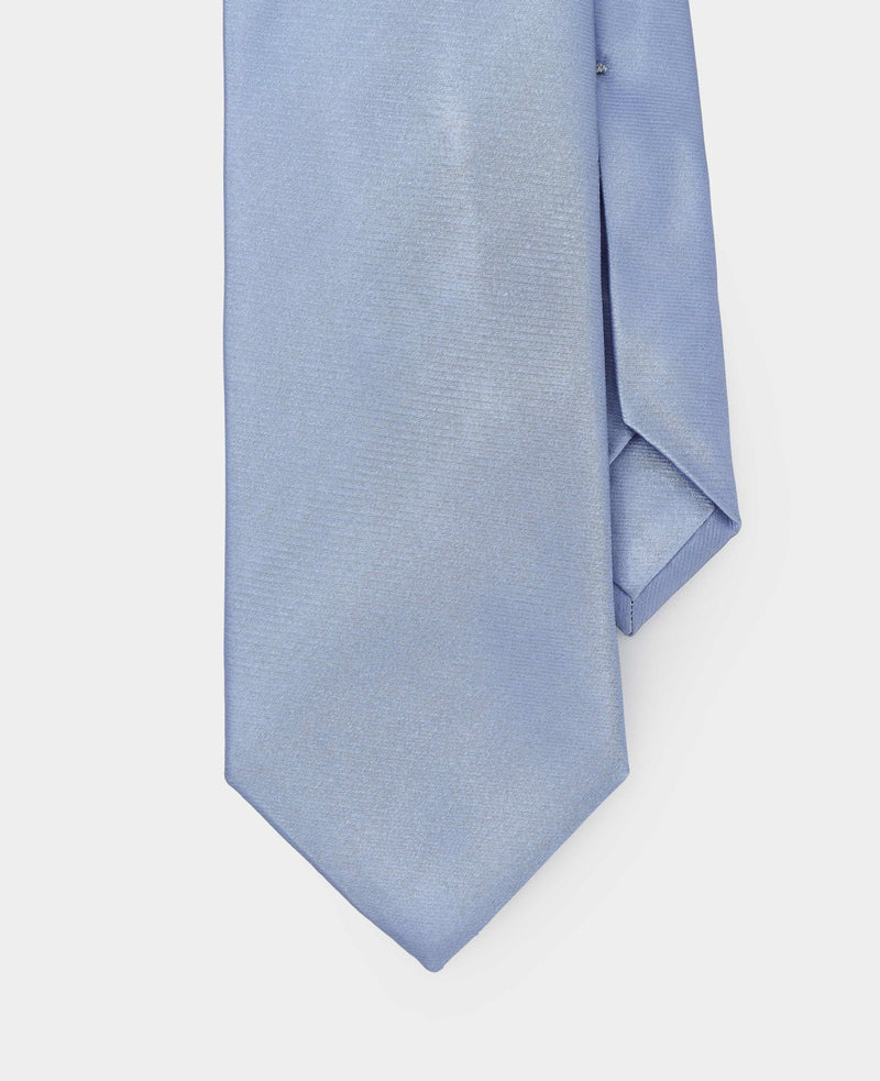 Lavender Blue Seven Fold Silk Tie