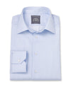 Leon Blue Satin Dobby Stripe Made To Measure Shirt