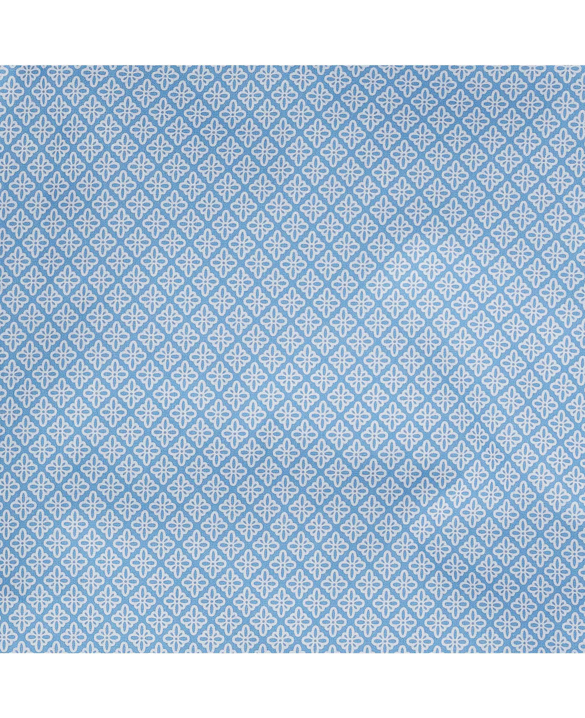 Men's Light Blue Cotton Foulard Print Lounge Shorts fabric detail