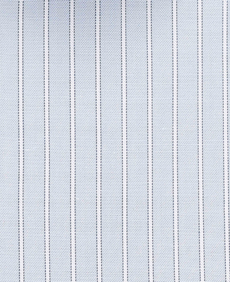 Light Blue Pinpoint Cotton Slim Fit Stripe Formal Shirt - Single Cuff