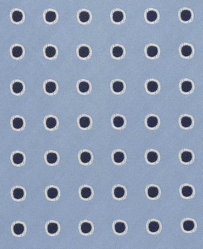 Light Blue Polka Dot Seven Fold Silk Tie