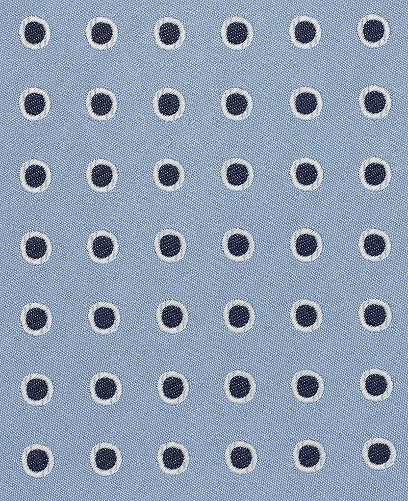 Light Blue Polka Dot Seven Fold Silk Tie