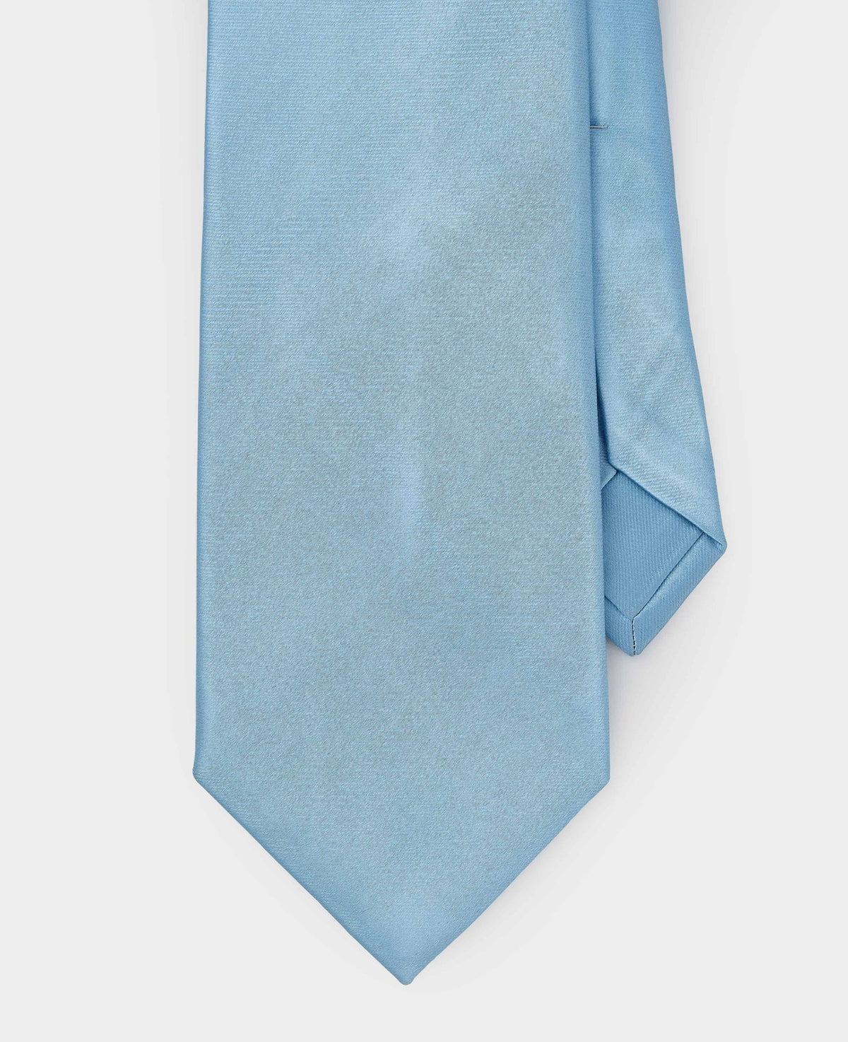Men's Light Blue Seven Fold Silk Tie