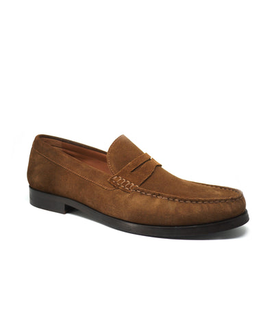 Men's Light Brown Suede Loafers