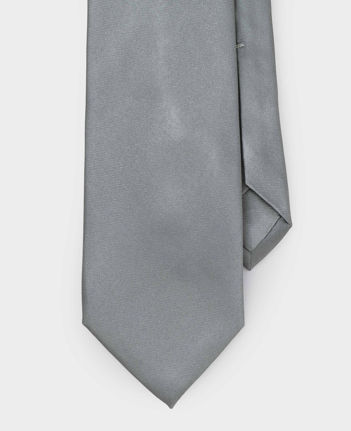 Men's Light Grey Seven Fold Silk Tie