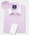 Lilac Cotton Fine Check Classic Fit Winchester Formal Shirt - Double Cuff