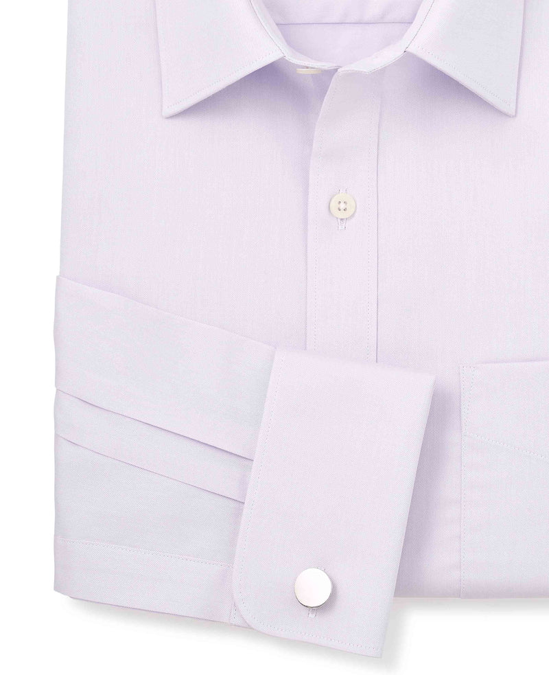 Men's Lilac Cotton Twill Classic Fit Formal Shirt sleeve detail