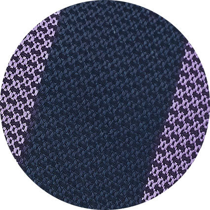 Lilac Navy Stripe Textured Silk Tie