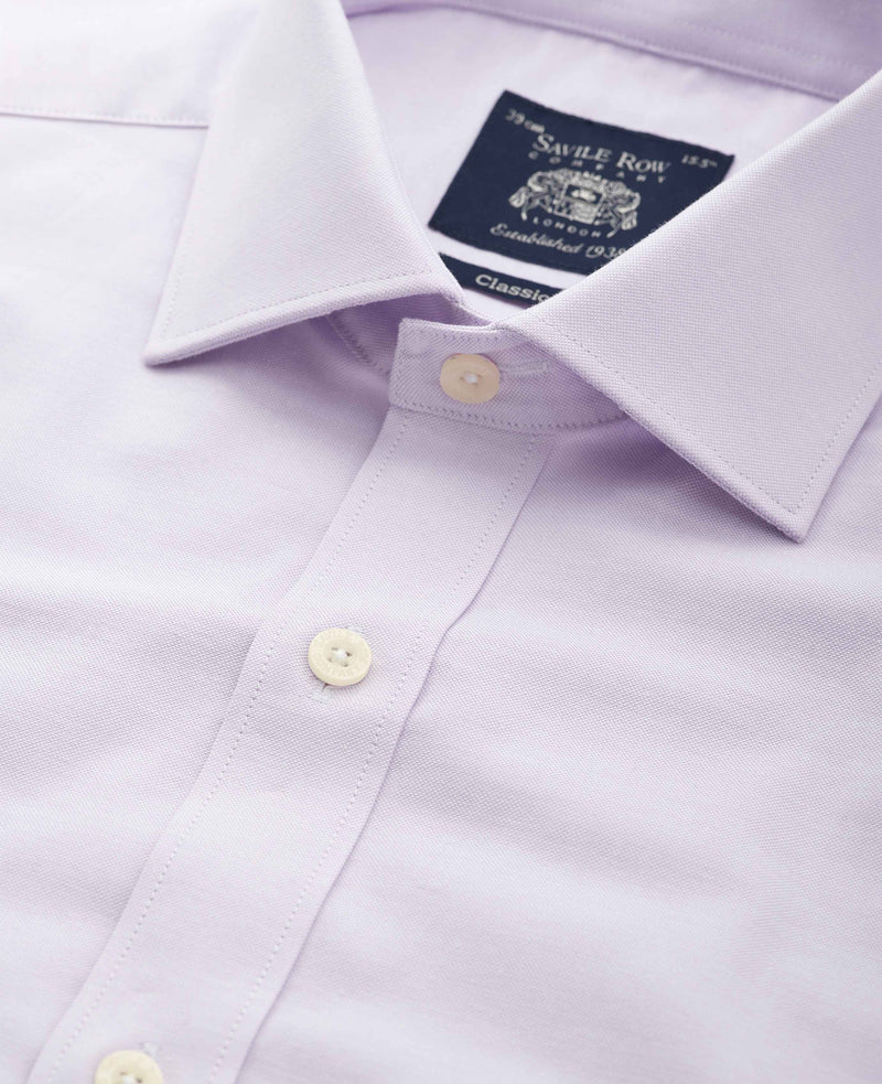 Lilac Pinpoint Cotton Classic Fit Formal Shirt - Single Cuff