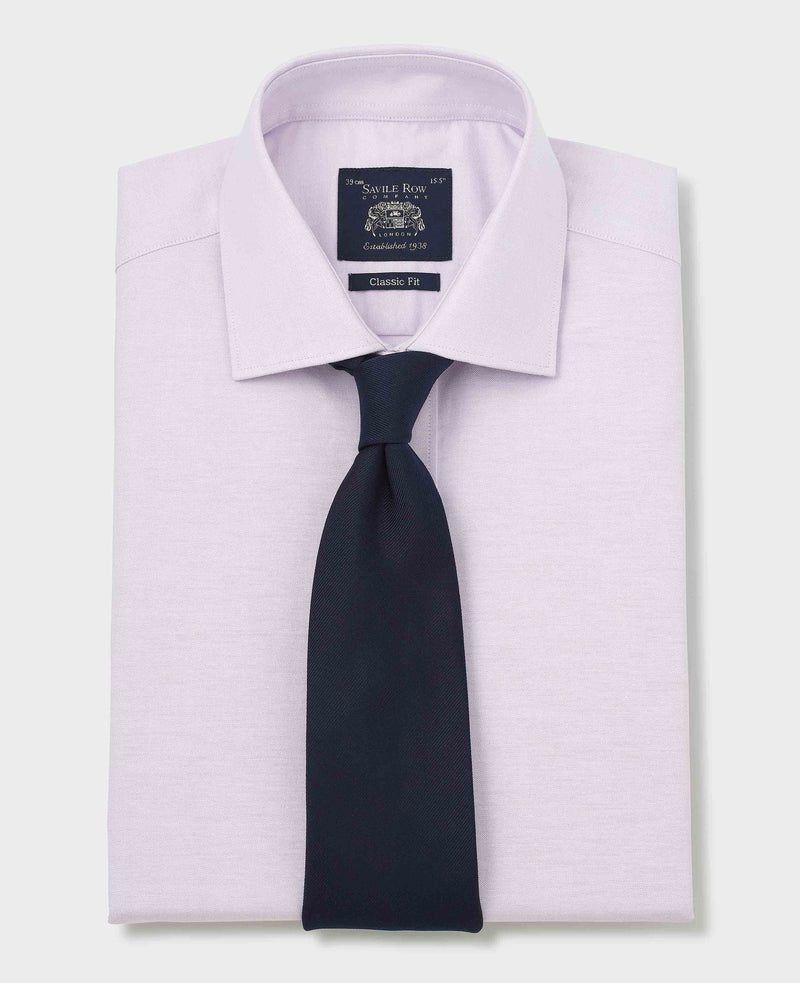 Lilac Pinpoint Cotton Classic Fit Formal Shirt - Single Cuff
