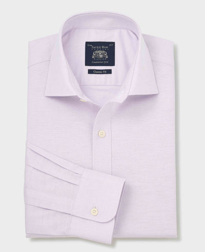 Lilac Pinpoint Cotton Classic Fit Formal Shirt - Single Cuff