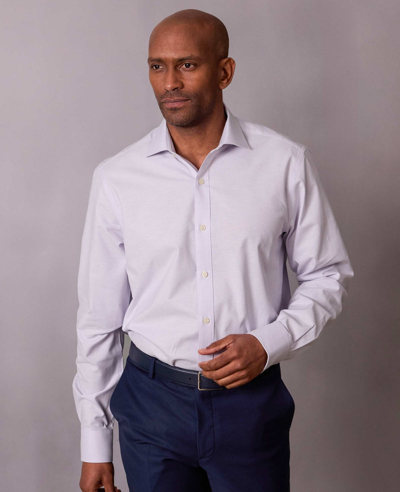 Lilac Pinpoint Cotton Shirt