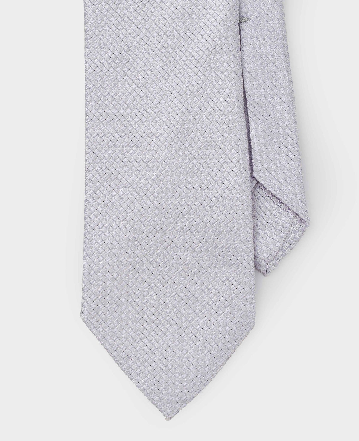 Men's Lilac Textured Seven Fold Silk Tie