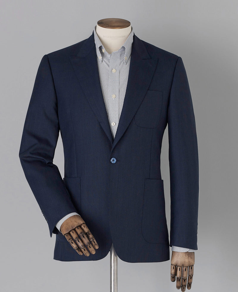 Men's Limited Edition Navy Pindot Tailored Business Jacket