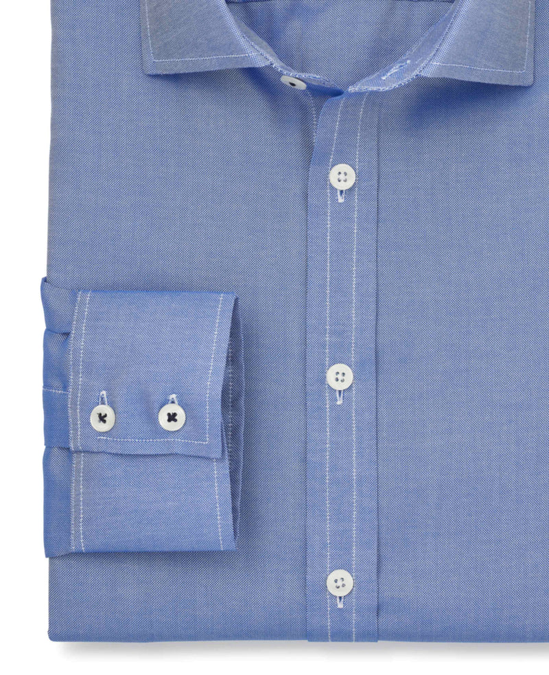 Lloyd Mid Blue Pinpoint Made-to-Measure Shirt