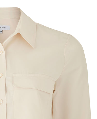 Women's Cream Modal Semi-Fitted Shirt