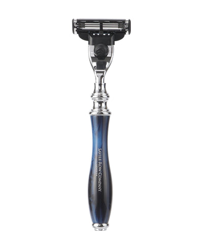 Marbled Blue Resin Men's Razor