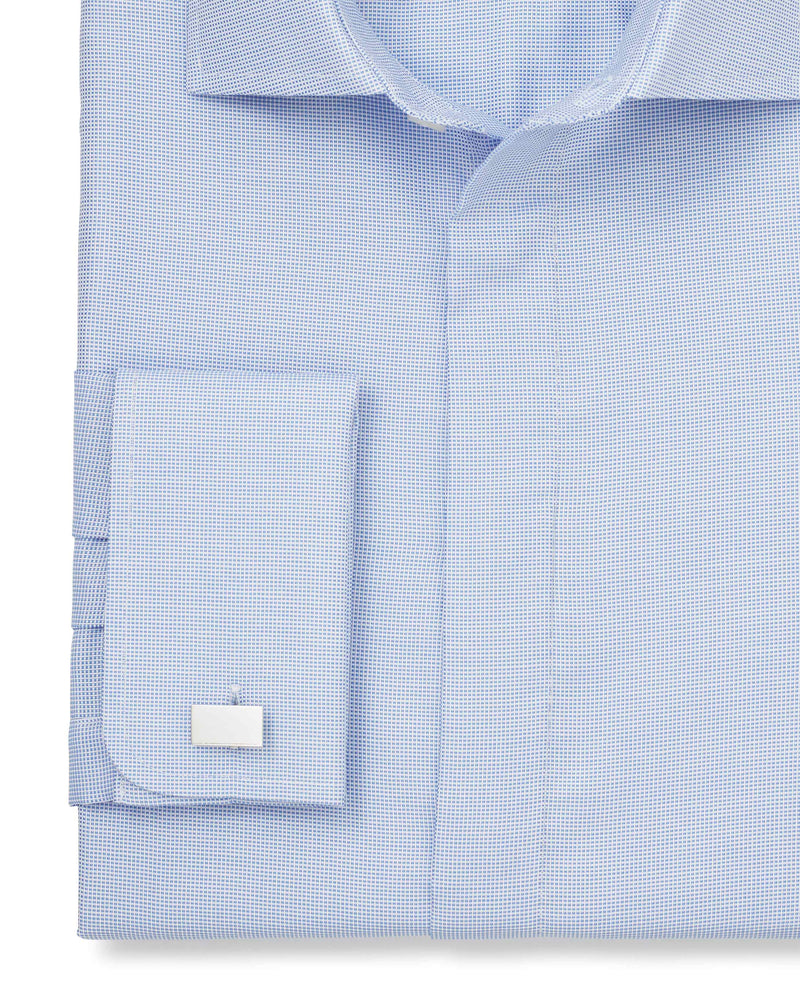 Mark Pale Blue Basket Dobby Made-to-Measure Shirt