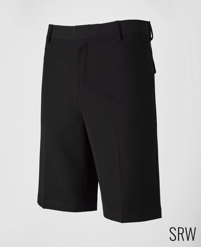 Men's Black Regular Fit Sweat Wicking Formal Shorts