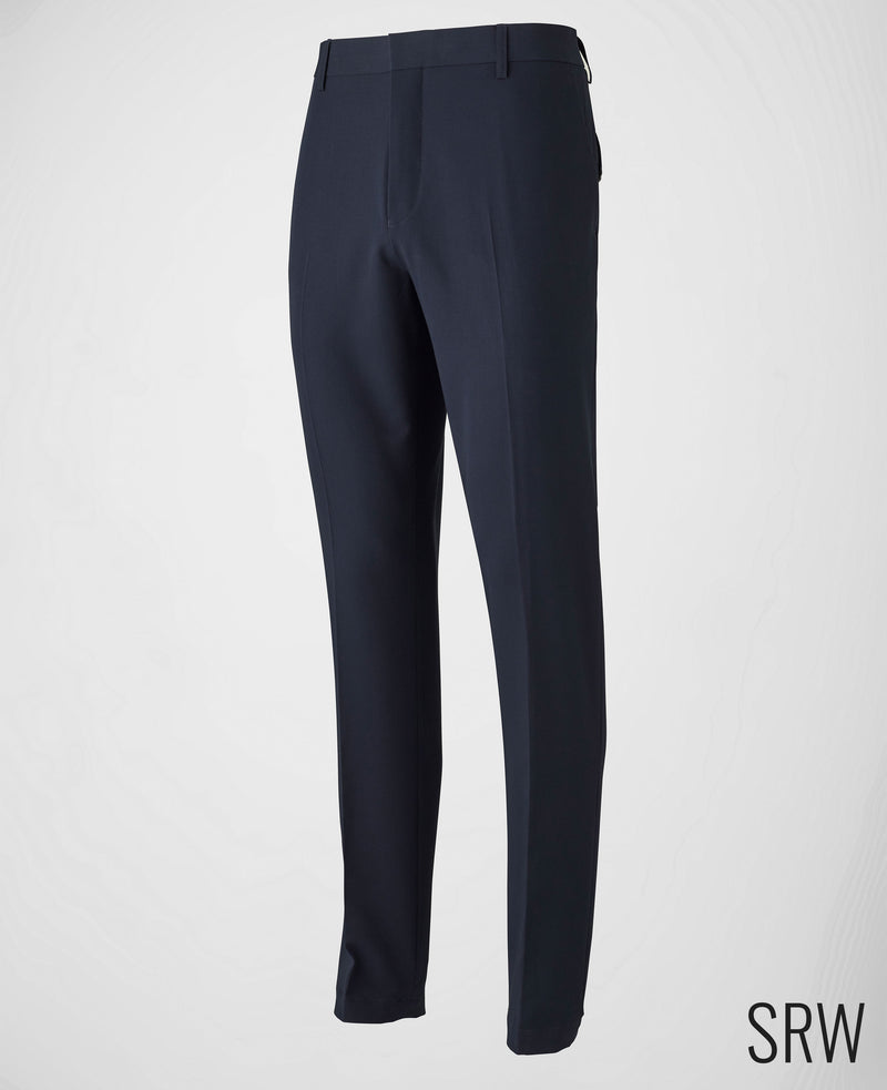 Men's Navy Regular Fit Sweat Wicking Formal Trousers