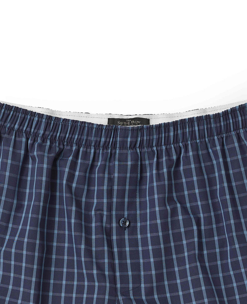 Blue Check Boxer Shorts