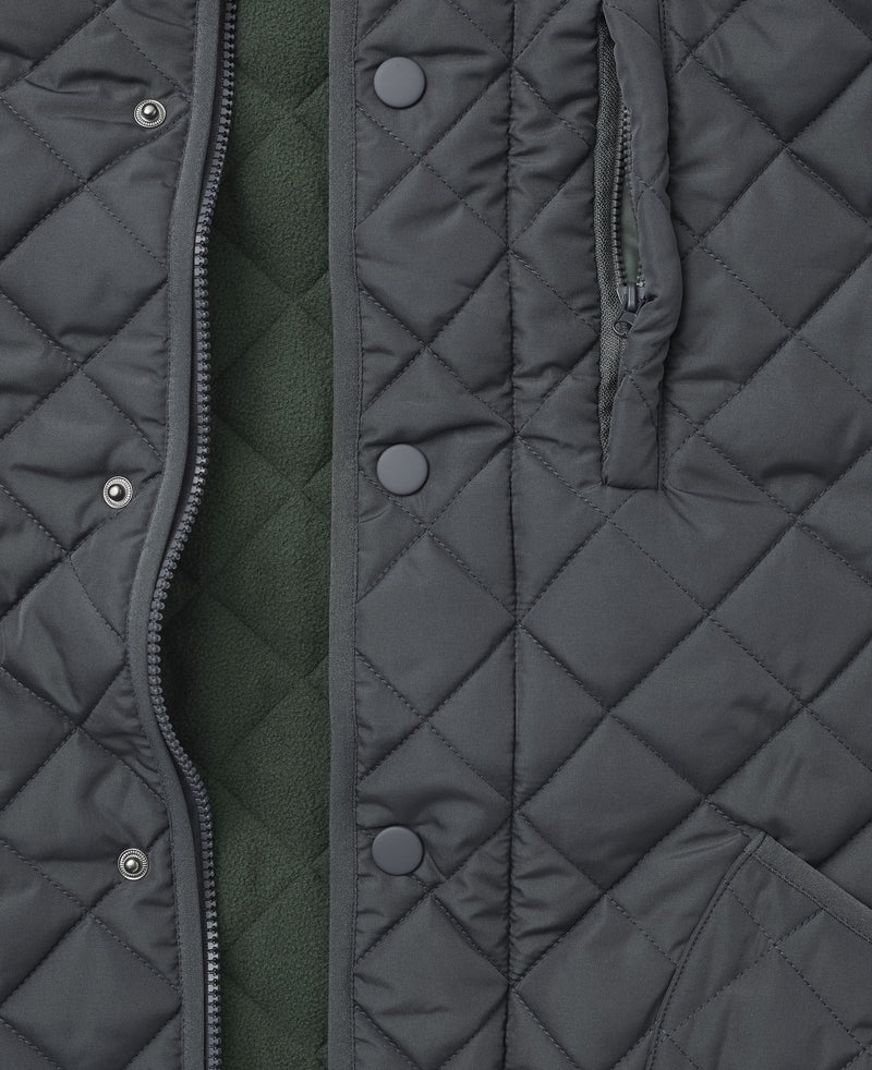 Dark Grey Quilted Jacket with Recycled Outer