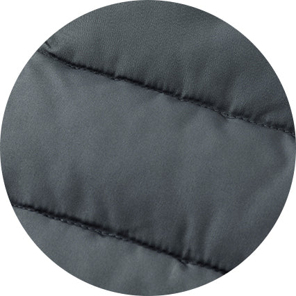 100% Recycled Dark Grey Quilted Gilet, view 6