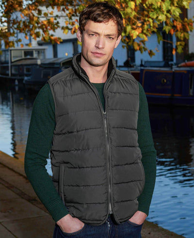 Men's Dark Grey 100% Recycled Quilted Gilet